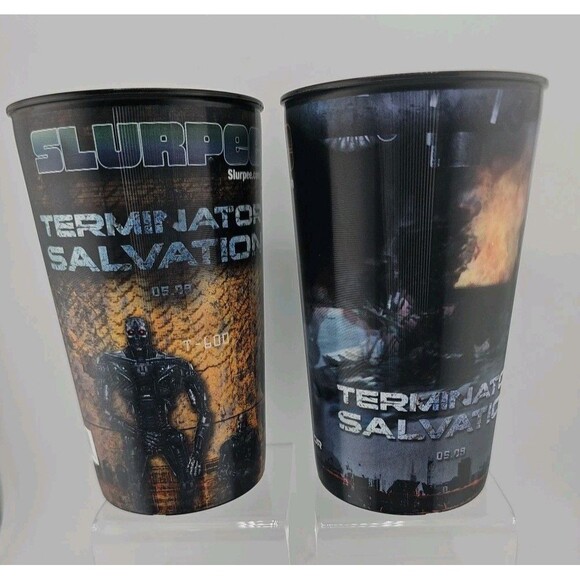 Terminator Salvation 7-Eleven 7-11 2009 Movie Slurpee Lenticular Cup Set 4/22oz - Picture 6 of 15